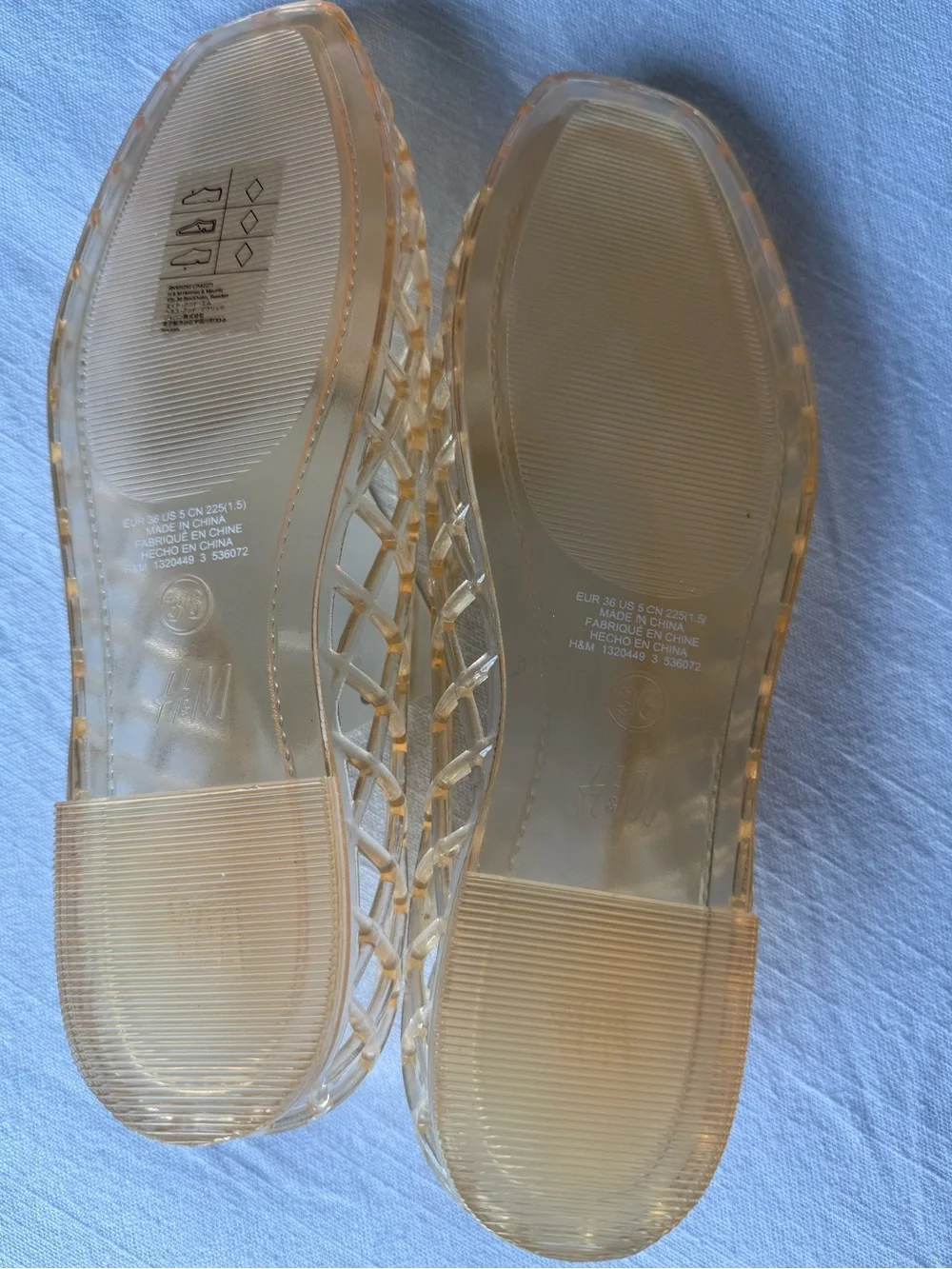 H&M Peach/Apricot Jelly Flats